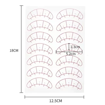 Szempilla térkép matrica "lash map" 