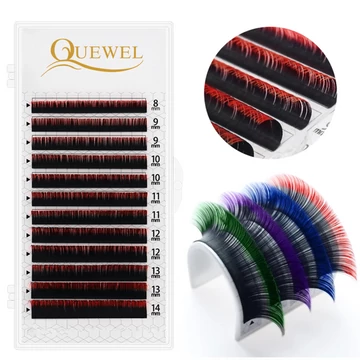 Quewel® Ombre műszempilla Mix tálca Easy fan