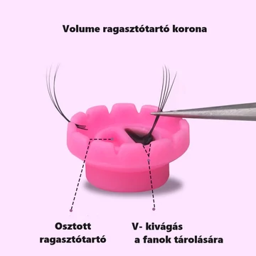 pink ragasztótartó korona