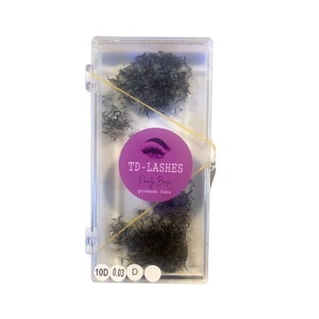 Promade 10D előre fanolt műszempilla egy méretes  0,03 D