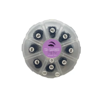 Promade 12D előre fanolt műszempilla mix dobozos 0,03 D