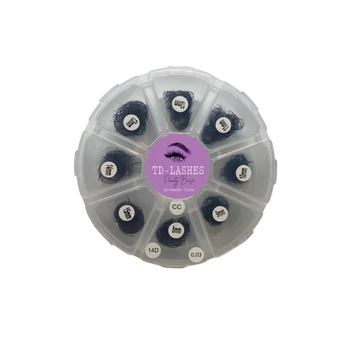 Promade 14D előre fanolt műszempilla mix dobozos 0,03 CC