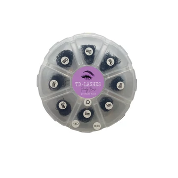 Promade 14D előre fanolt műszempilla mix dobozos 0,03 D