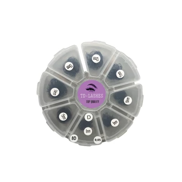 Promade 8D előre fanolt műszempilla mix dobozos 0,05D