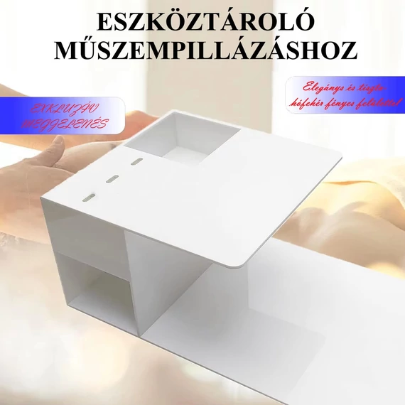 Eszköztároló Műszempillaépítő párnához magasfényű fehér