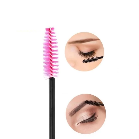 Szempilla kefe pink-fekete színben
