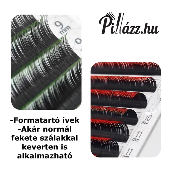 Quewel® Ombre műszempilla Mix tálca Easy fan