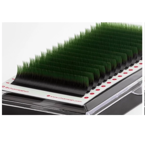 Quewel® Ombre műszempilla Mix tálca Easy fan zöld