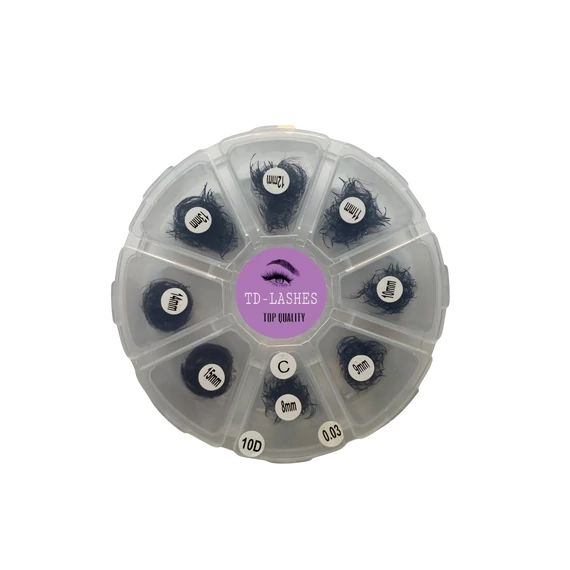 Promade 10D előre fanolt műszempilla mix dobozos 0,03 C