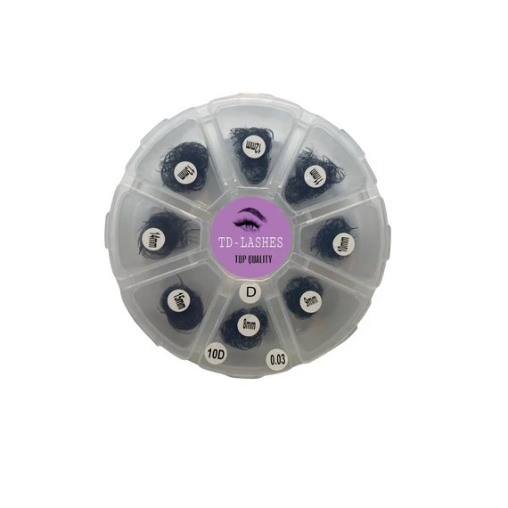 Promade 10D előre fanolt műszempilla mix dobozos 0,03 D