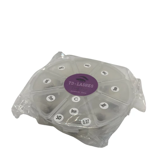 Promade 3D előre fanolt Barna műszempilla mix dobozos 0,07 C ömlesztett