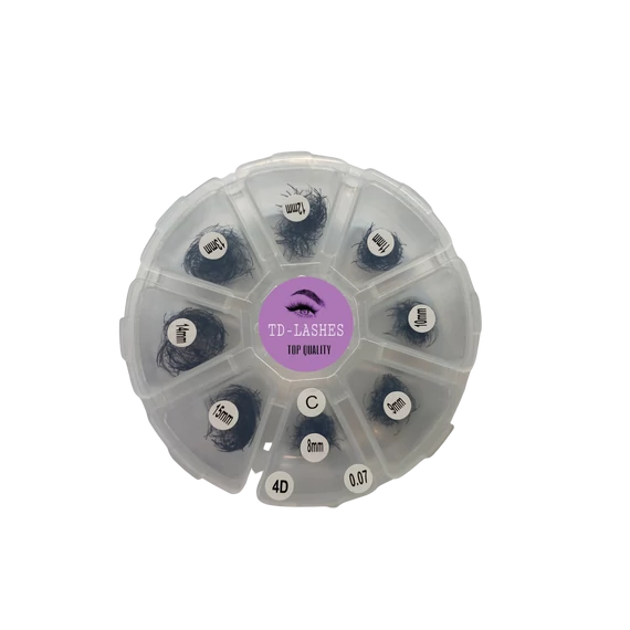 Promade 4D előre fanolt műszempilla mix dobozos 0,07 C