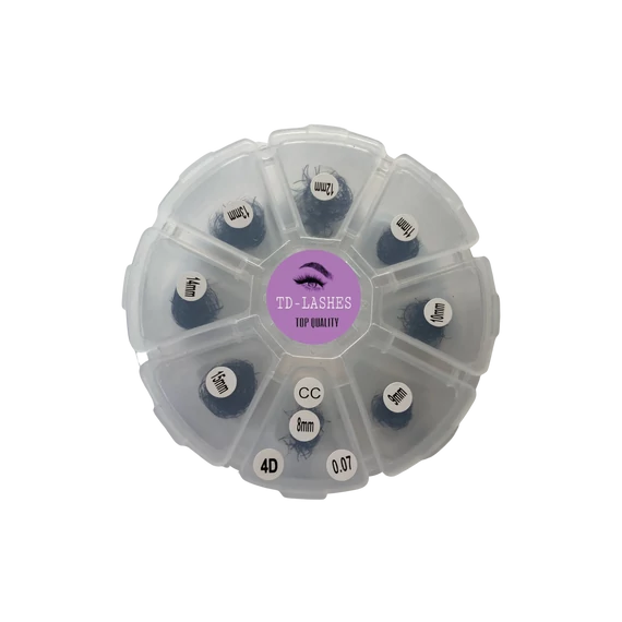 Promade 4D előre fanolt műszempilla mix dobozos 0,07 D