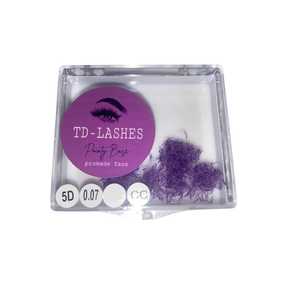 Promade 5D lila előre fanolt műszempilla egy méretes  0,07 CC