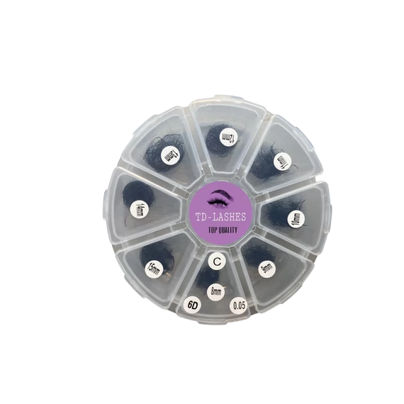 Promade 6D előre fanolt műszempilla mix dobozos 0,05 C