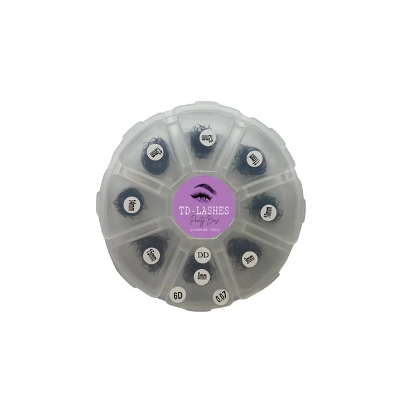 Promade 6D előre fanolt műszempilla mix dobozos 0,07 DD