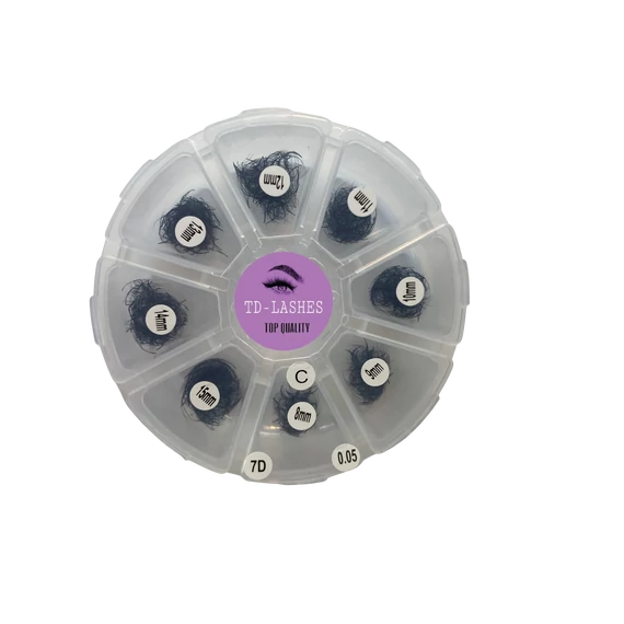 Promade 7D előre fanolt műszempilla mix dobozos 0,05 C