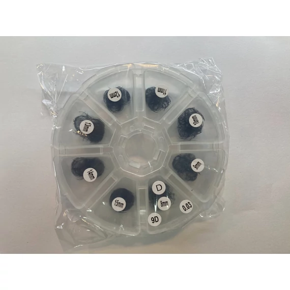 Promade 9D előre fanolt műszempilla mix dobozos 0,03 D