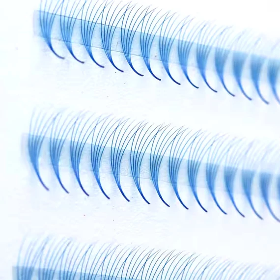 színes promade kék 5D előre fanolt műszempilla 0,07 CC XXL mix tálca