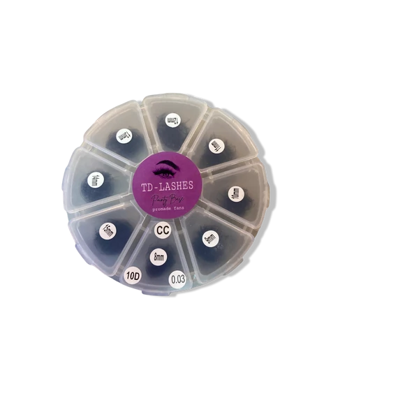 Promade 10D előre fanolt műszempilla mix dobozos 0,03 C