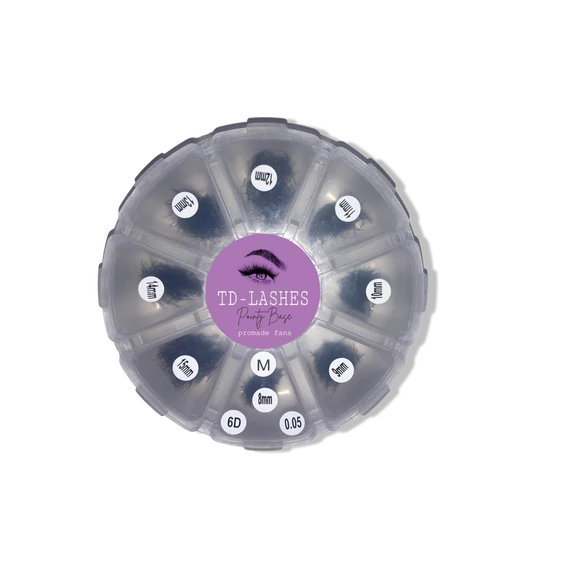 Promade 6D előre fanolt műszempilla mix dobozos 0,05 M